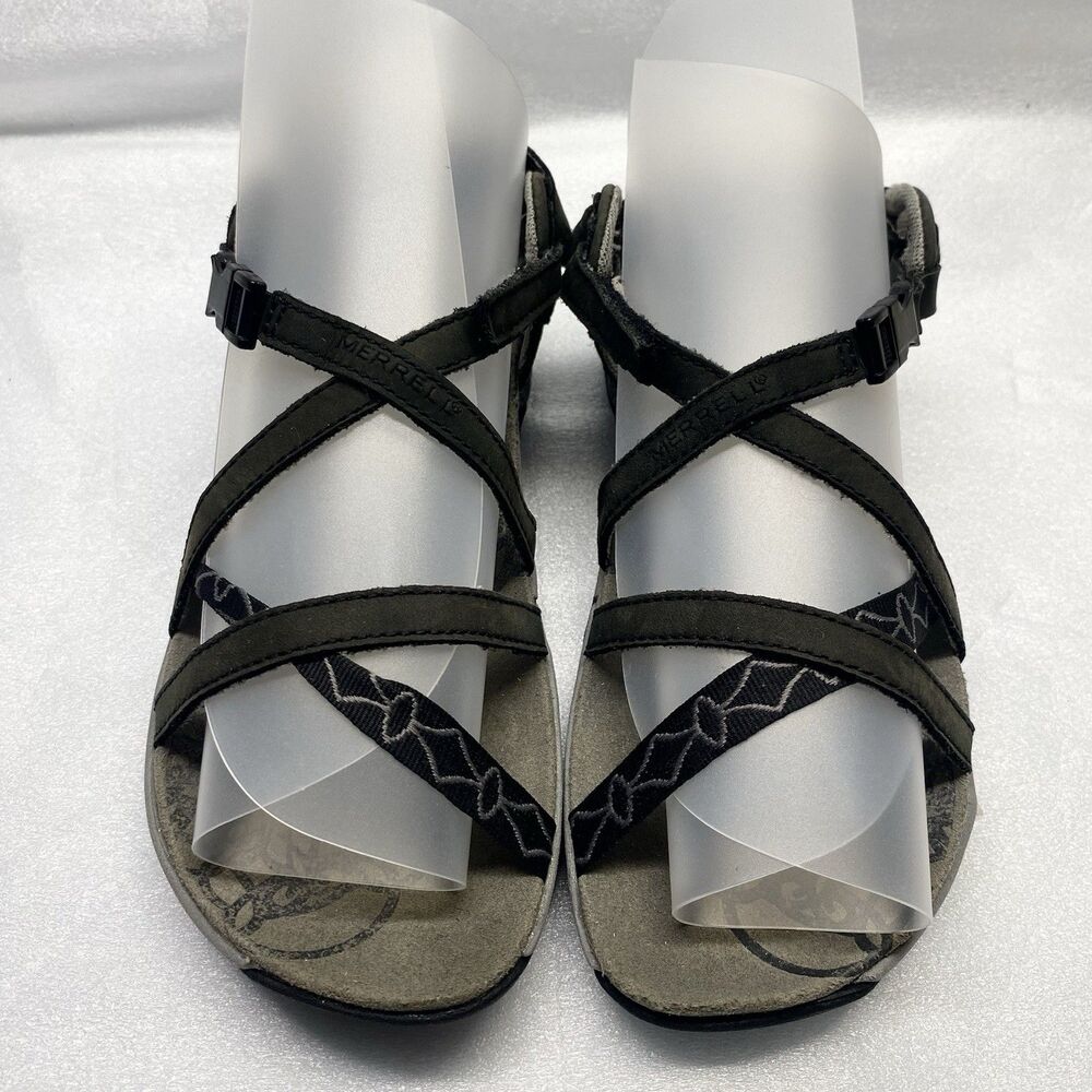 Merrell Sandals Womens 5 Black Performance Qform Adjustable Straps Hiking